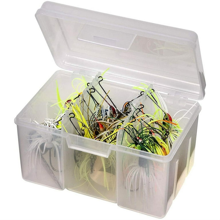 flambeau tackle spinnerbait utility box (clear,