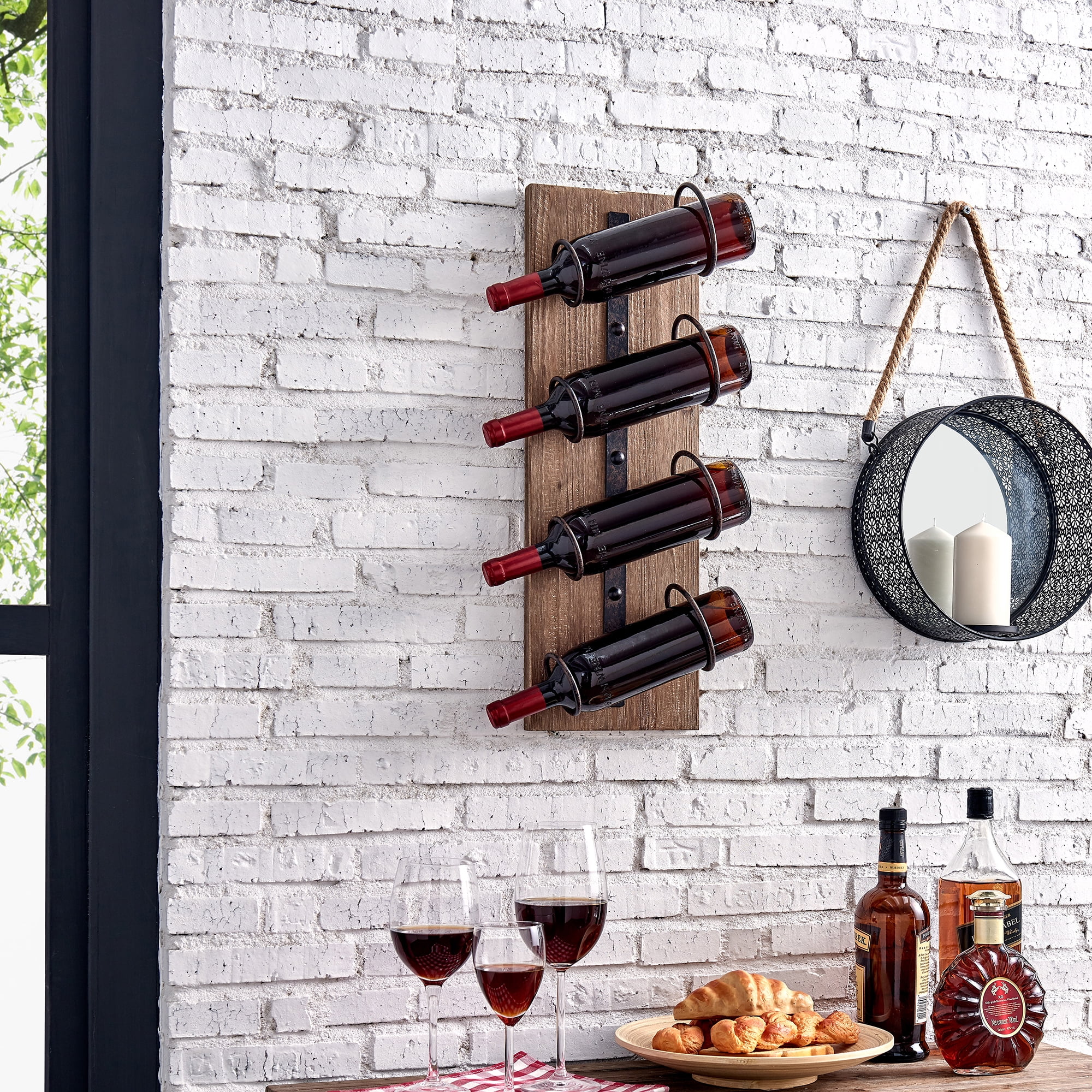 FirsTime & Co.® Cooper Rustic Farmhouse Wine Rack, American Crafted