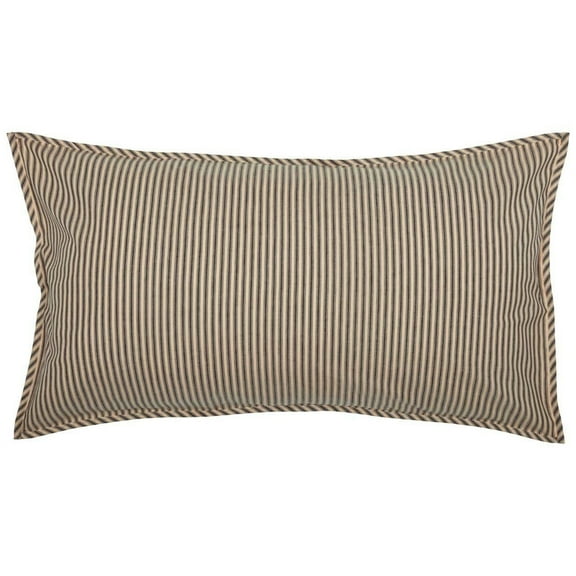 VHC Brands Sawyer Mill Striped Pillow Sham Case, Charcoal, King, Set of 2