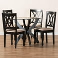 thumbnail image 4 of Baxton Studio April Sand Fabric and Dark Brown Finished Wood 5-Piece Dining Set, 4 of 21