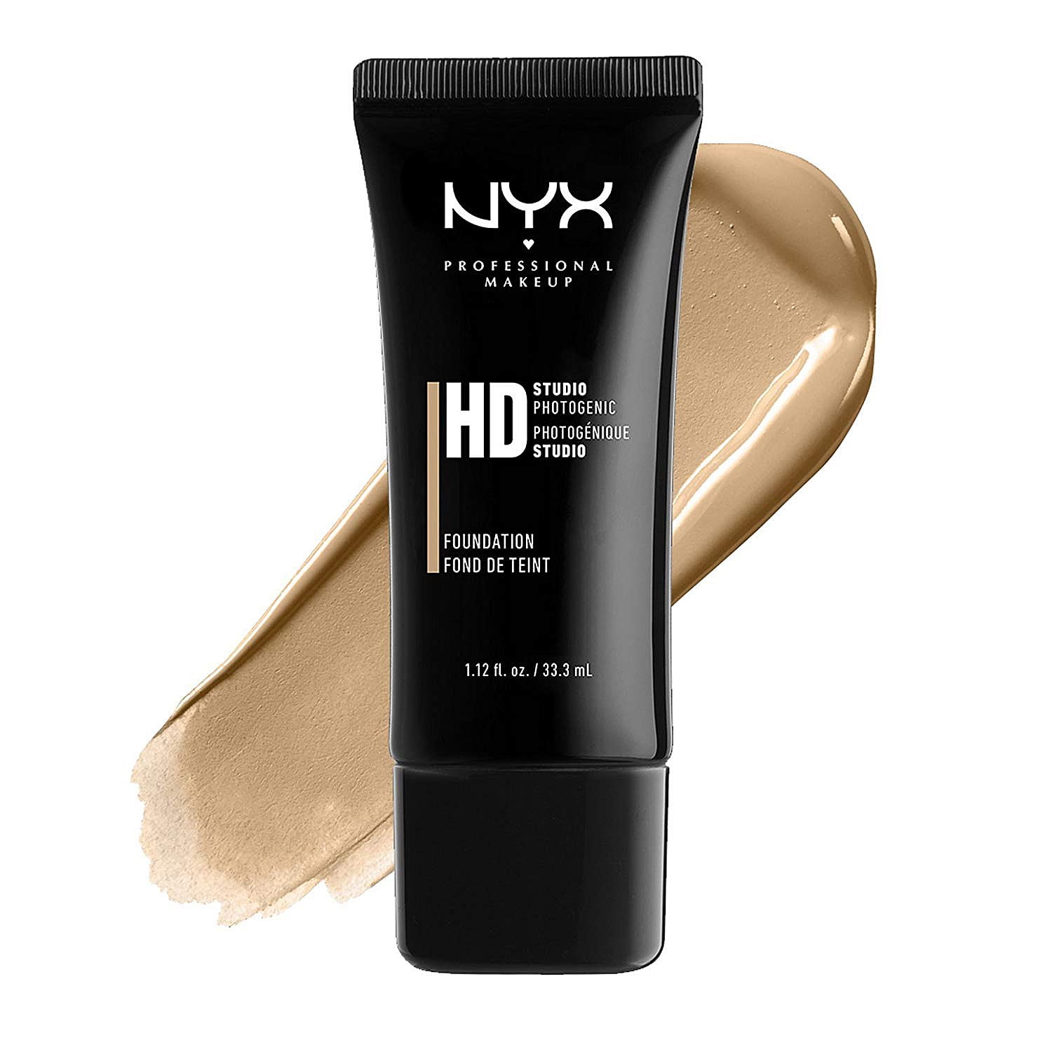 4 Pack - NYX Professional Makeup HD Studio Photogenic Foundation-HDF, [104] Sand Beige 1.12 oz