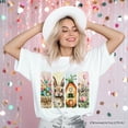 thumbnail image 5 of Easter Bunny Floral Brushstroke T-Shirt, Spring Pastel Coquette Tee, 5 of 6
