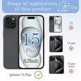 thumbnail image 3 of Reemplazo de cristal trasero ZNZHKR 15 Plus iPhone 15 Plus negro, 3 of 6