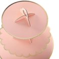 thumbnail image 2 of BalsaCircle 3 Tiers Blush Gold Trim 13" Cake Cupcake Stand Birthday Party Wedding Centerpieces Decorations, 2 of 8