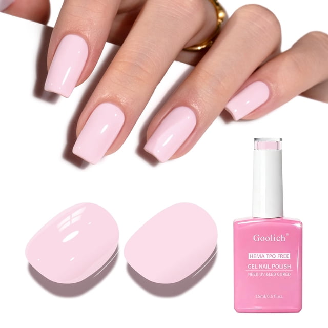 Esmalte en gel Goolich Baby Pink 15 ml libre de HEMA y TPO