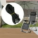 thumbnail image 1 of 4x silla de patio, cordón elástico de reemplazo de cordón, silla de puenting en el patio trasero, patio de césped, silla de reparación de cuerdas de Negro, 1 of 8