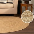 thumbnail image 6 of · REDEARTH · Round Area Rug - 10 Feet Braided Natural Jute Rug- Artisan Made Reversible Boho Jute Rugs for Bedroom - Kitchen - Living Room - Farmhouse - Aesthetic Home Decor - Handmade Vintage Decor, 6 of 10