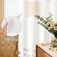 thumbnail image 3 of No Hook Shower Curtain, Brown Red Spring Floral Shower Curtains for Bathroom with See Through Top Window, Botanical Summer Flowers Elegant Waterproof & Washable Bath Curtain Stall 48"x72", 3 of 9