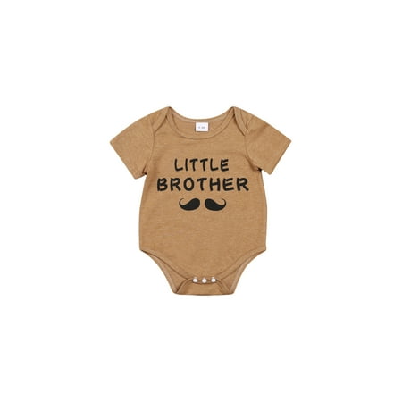 

Binwwede Newborn Baby Boy Romper Clothe Little Brother Romper Short Sleeve Jumpsuits One Piece Outfit MHX