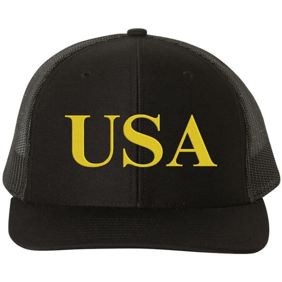 USA Embroidered Trucker Hat | Donald Trump United States Patriotic Mesh Back Cap for Men & Women