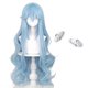 thumbnail image 1 of Peluca azul hielo para disfraz Cosplay peluca + horquilla anime larga mujer rizada y esponjosa Halloween pelo cosplay peluca anime peluca sintética resistente al calor para disfraz cosplay a, 1 of 4