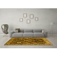 thumbnail image 3 of Ahgly Company Machine Washable Indoor Rectangle Oriental Yellow Traditional Area Rugs, 5' x 7', 3 of 4