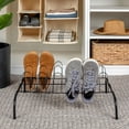 thumbnail image 3 of Household Essentials 9-Pair Metal Wire Shoe Rack, Black, 3 of 6