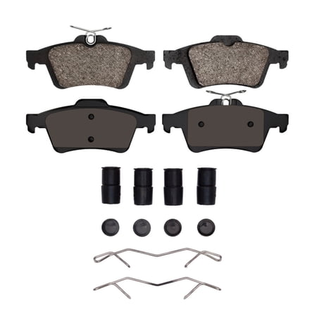 KarParts360 For Chevy Vectra 2003 04 05 06 07 2008 Brake Pads and Hardware Set | 51.8 Millimeters / 2.04 Inches Inner and Outer Pad Height | 123.2 Millimeters / 4.85 Inches Inner Pad Width