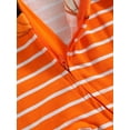 thumbnail image 5 of Qiylii Baby Halloween Stripe Bodysuit, Pumpkin Pattern Zipper Romper+Headdress, 5 of 7