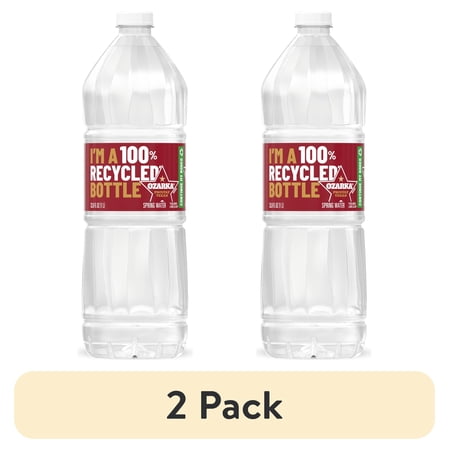 (2 pack) Ozarka Texas Spring Water, 1 Liter, Single Plastic Bottle