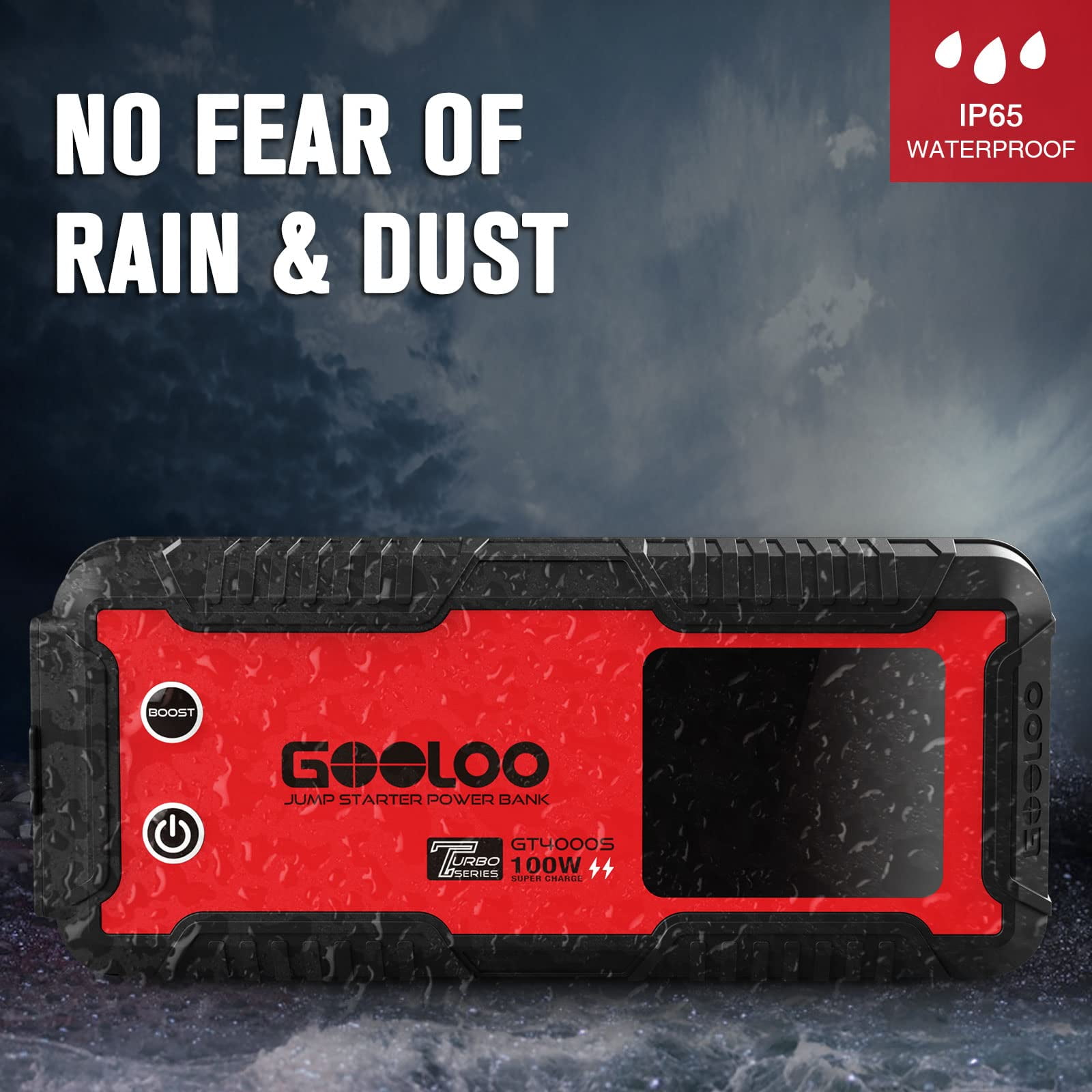 Gooloo GT4000S 4000 Amp Fast-Charging Portable Jump Starter for 12V Vehicles