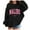 Black, variant on Toddler Girls Preppy Hoodie Kids Loose Fit Pullover Hooded Sweatshirt, Sizes 4-5T