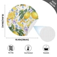 thumbnail image 2 of Ryvnso Blue Boho and Yellow Lemons Round Plate Mats Dining Table Placemat Set of 4 for Holiday Decoration, 2 of 7