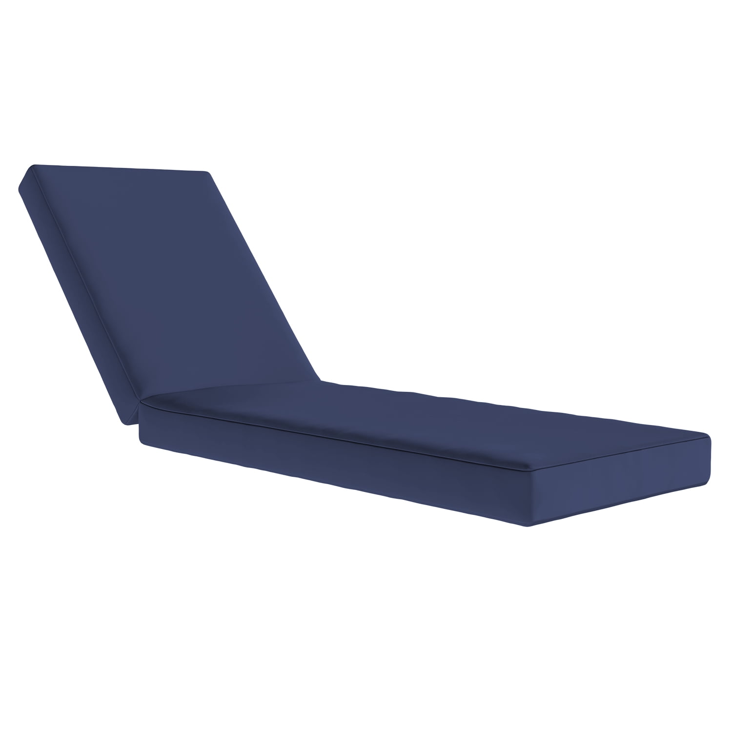 BaPiPro Navy Outdoor Chaise Lounge Cushion, Waterproof Patio Lounge Chair Pad with High-Density Foam, Removable Cover & Secure Ties for Poolside, Garden & Patio