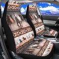 thumbnail image 2 of XYZCANDO Aztec Tribal Car Seat Covers 2 Pcs Horse Car Seat Covers for Front Seats Stretch Polyester Fabric Cover Auto Interior Accessories Universal Fit for Most Cars,SUVs,Sedans, 2 of 7