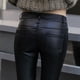 thumbnail image 3 of Leggings ajustados de cintura alta informales con revestimiento de PU de cuero sintético mate fino de otoño para mujer, 3 of 6