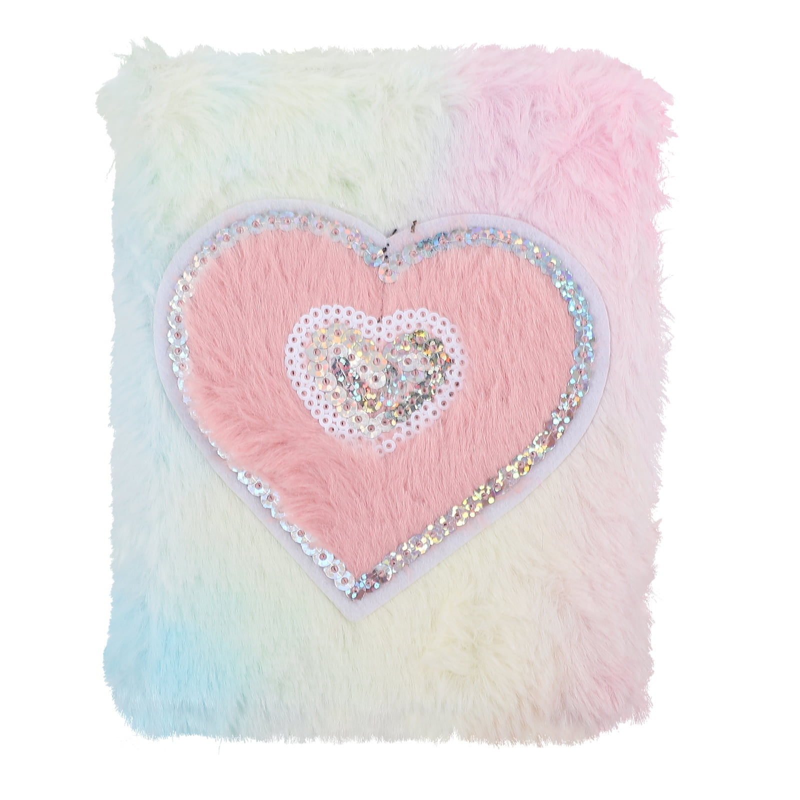 Etereauty Notebook Journal Girls Plush Diary Writing Mini Fuzzy
