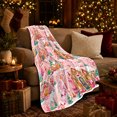 thumbnail image 3 of Sweet holiday cottage Village Fantasy, Festive Holiday Scene, Warm Flannel Blanket for Living Room and Family Room, Art Lovers Housewarming Gift, Festive Home Decor, 3 of 9