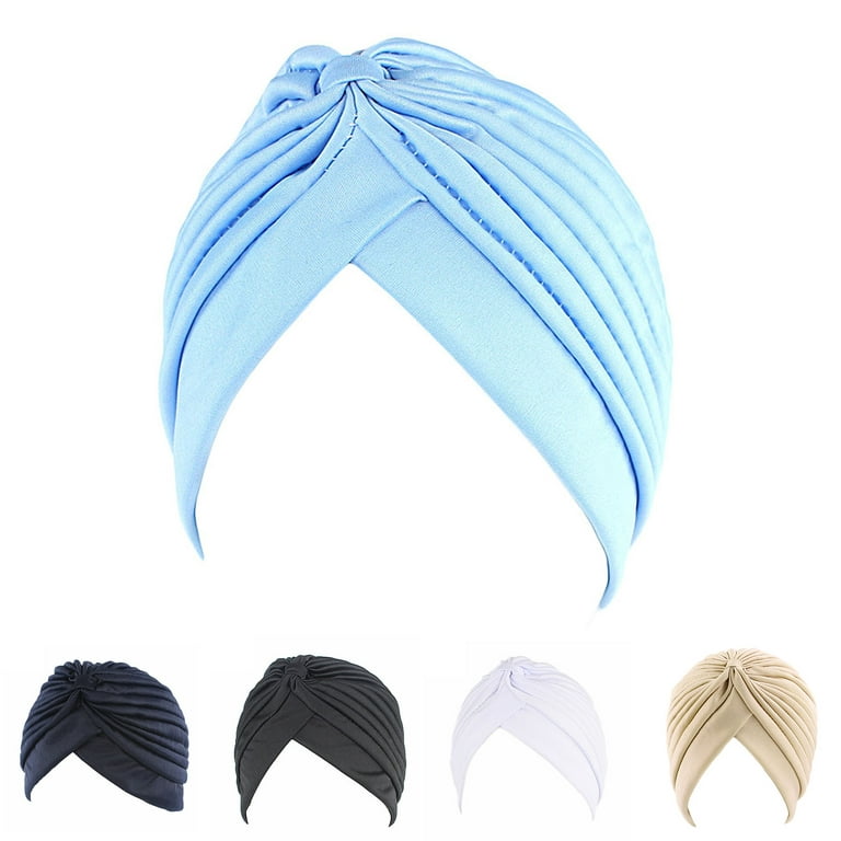 D-GROEE Stretch Turbans Spandex Solid Color Cross Shape Turbantes Para La  Cabeza De Mujer Head Turbans Head Turbans Turbines for Women Girls 
