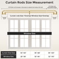 thumbnail image 5 of OLV Wrap Around Double Curtain Rods for Window,30-60 inch,Gold, 5 of 9