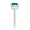 thumbnail image 3 of Cushion Cut Lab Created Emerald Solitaire Ring with Diamond for Women (2 Carat), 14K White Gold, US 11.50, 3 of 8