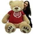 thumbnail image 1 of 5 Foot Giant Teddy Bear Soft 60 Inch, Wears Removable T-shirt Official Snuggle Buddy, 1 of 1