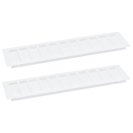 

Air Vents Cover 2Pack 450 x 80mm Aluminum Alloy Mesh Air Return Vent Cover Louvered Ventilation Grille (White)