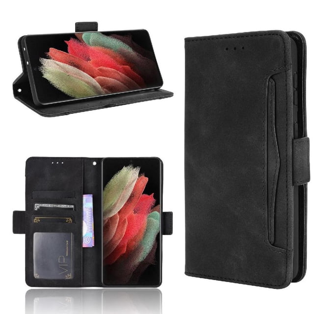 Funda Tipo Billetera GANGXUN para Samsung Galaxy S21 Ultra 5G – Tapa Flip con Tarjetero