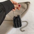 thumbnail image 4 of Jiibva Mini Handwoven Crossbody Bag Metallic Sequins Chain Strap Lipstick Case For Women Unique Evening Party Casual Day Purse, 4 of 7