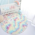 thumbnail image 7 of DweIke Round Rug for Bedroom,Soft Shaggy Area Rugs for Living Room Decor,Fluffy Circle Carpets for Nursery,3'x3',Rainbow, 7 of 7