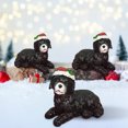 thumbnail image 3 of Xihbxyly Oferta de Iluminación Adorno 12Cm para Perro En Gorro de Papá Noel, Modelo de Perro, Decoración de Mesa, Figuras de Zoon, Decoración Navideña, Accesorio Navideño para Perro, Ingredientes En, 3 of 6