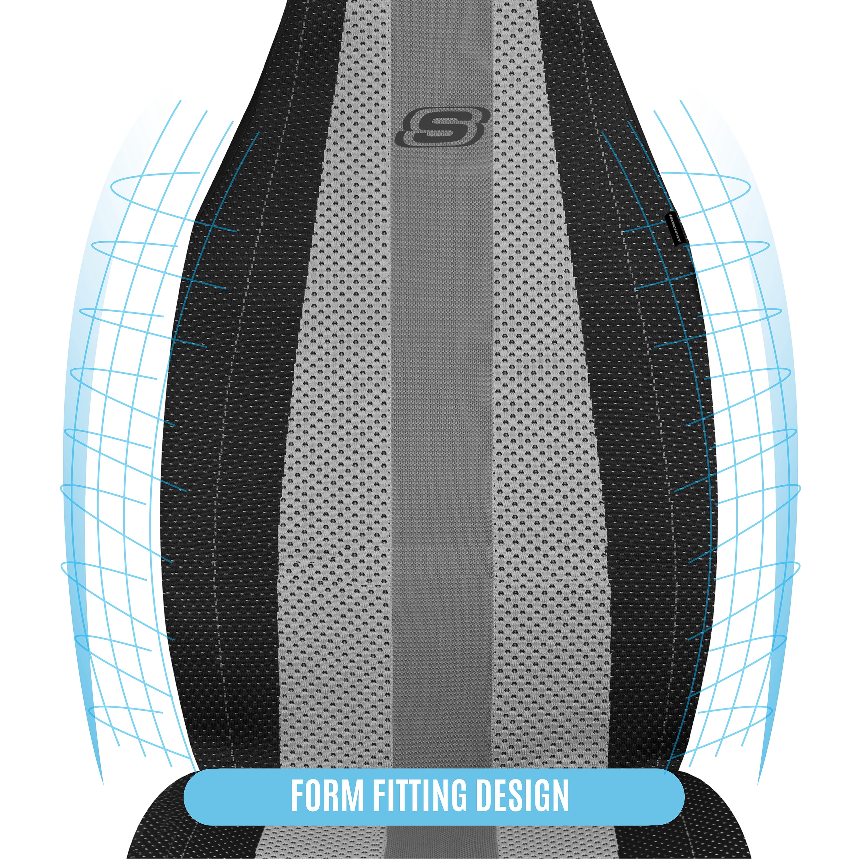Skechers 22WMSK02 Car Seat Covers, Skech-Knit Front Seat Cover Protection Universal Fit Most Cars