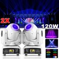 thumbnail image 2 of LED Moving Head DJ Light RGBW Strobe Light 8 pattern 8 colors Stage Beam Light for Party Disco 2 Pack, 2 of 9