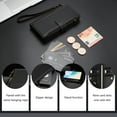 thumbnail image 6 of For iPhone 14 Pro Wallet Case with Card Holder & Zipper Pocket – PU Leather Magnetic Flip Folio Cover, 9 Card Slots, Kickstand & Wrist Strap | Retro Purse Style Handbag Phone Case,Black, 6 of 25