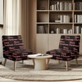 thumbnail image 4 of HELLHERO Dustproof Armless Accent Chair Soft Cover for Dining Room, Elastic Bottom Armless Accent Chair Cover, Merry Christmas Print, 4 of 8