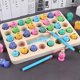 thumbnail image 4 of Juego de juguetes educativos con números magnéticos de madera para niños azules, 4 of 5