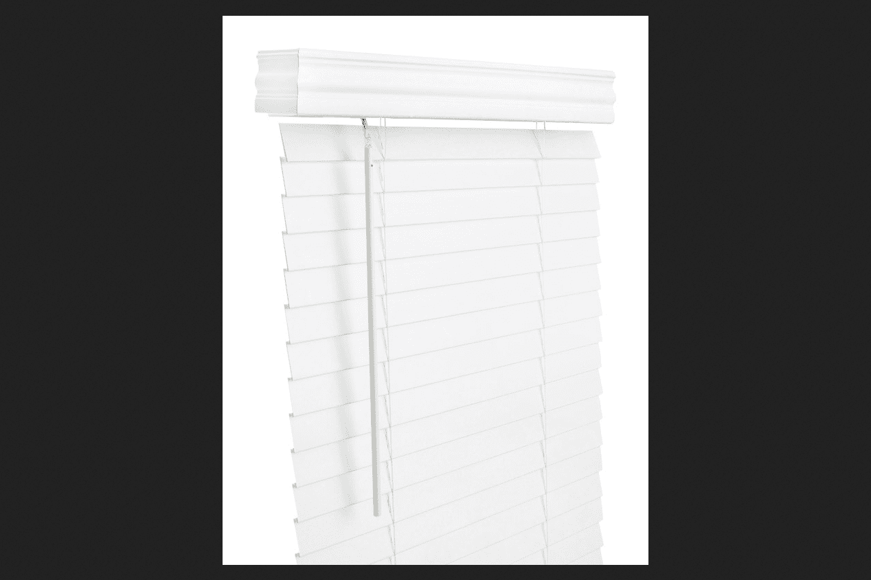 Living Accents Faux Wood Horizontal MiniBlinds 60 in. H x 60 in. W