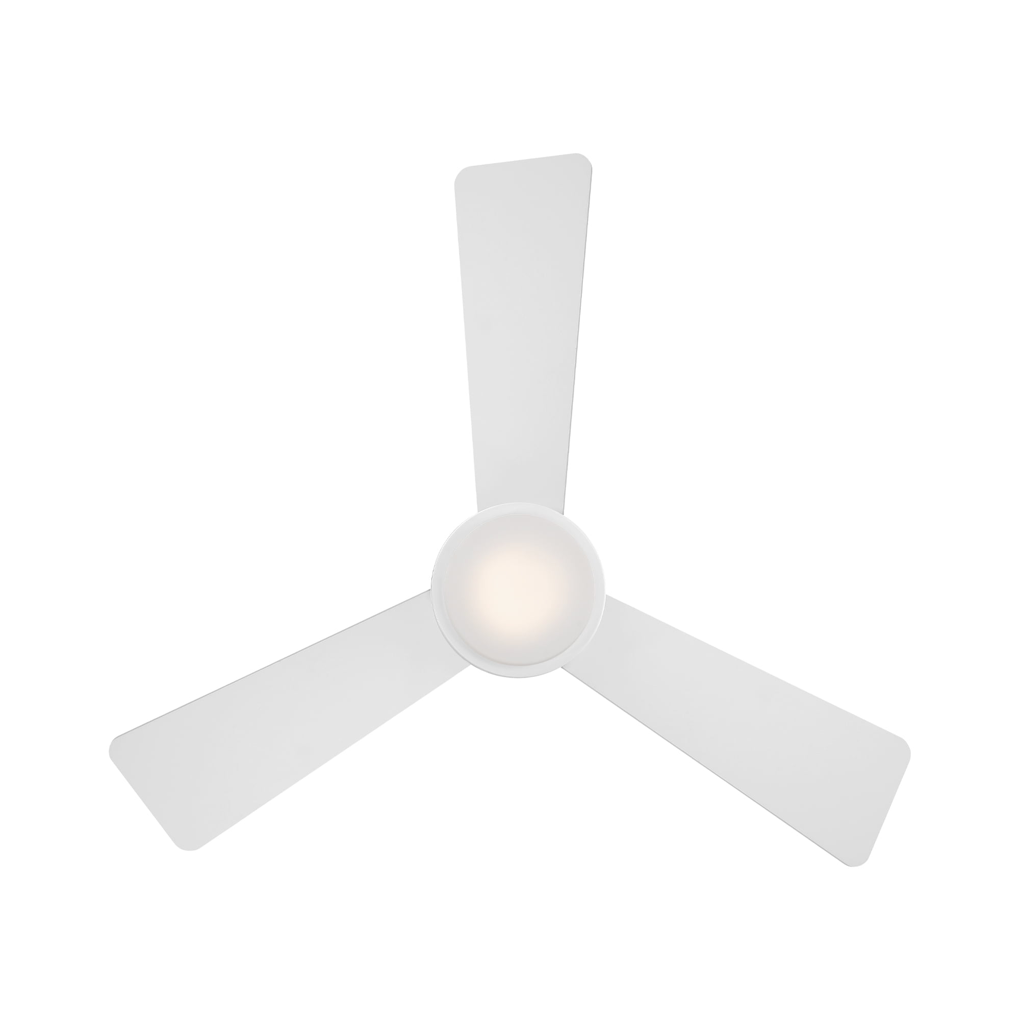 WAC Hug 44" Matte White Dimmable LED Smart Flush Mount Ceiling Fan with Remote Control