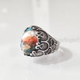 thumbnail image 2 of Oyster Copper Turquoise Mans Ring, Natural Copper Turquoise Ring, Silver Jewelry, 925 Silver Ring, Birthday Gift, Heavy Mens Ring, Arabic Design, Ottoman Style Ring, Christmas, Turkey Mens Signet Ring, 2 of 8