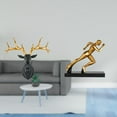 thumbnail image 2 of Escultura De Pared De Cabeza De Ciervo Boho De Resina, Coleccionable, Arte Abstracto Moderno, Figura Decorativa Para El Hogar, La Oficina, La Entrada O La Mesa., 2 of 8