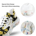 thumbnail image 7 of Three-dimensional, Yellow Flower, Black Background, Gold Walking Shoes for Men Woman Lightweight Tennis Fashion Elastic Sports Shoes Cushion Basketball Shoes, 7 of 7