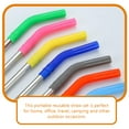 thumbnail image 2 of Meijiashe Reusable Stainless Steel Straws Set with Silicone Tips and Sleeve, 2 of 11