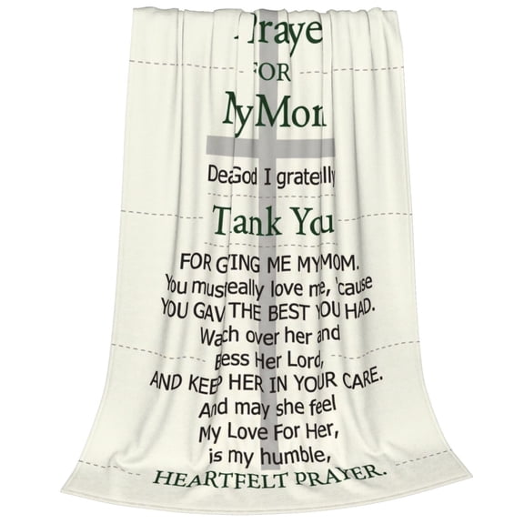 Mom Blanket, Birthday Gift for Mom from Daughter Son, Soft Flannel Throw Blanket, Mother Gift Ideas for Birthday 50x40