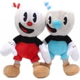 thumbnail image 1 of Set de muñecos de peluche Cuphead Mugman de 25 cm para regalo de cumpleaños para niños, 1 of 4